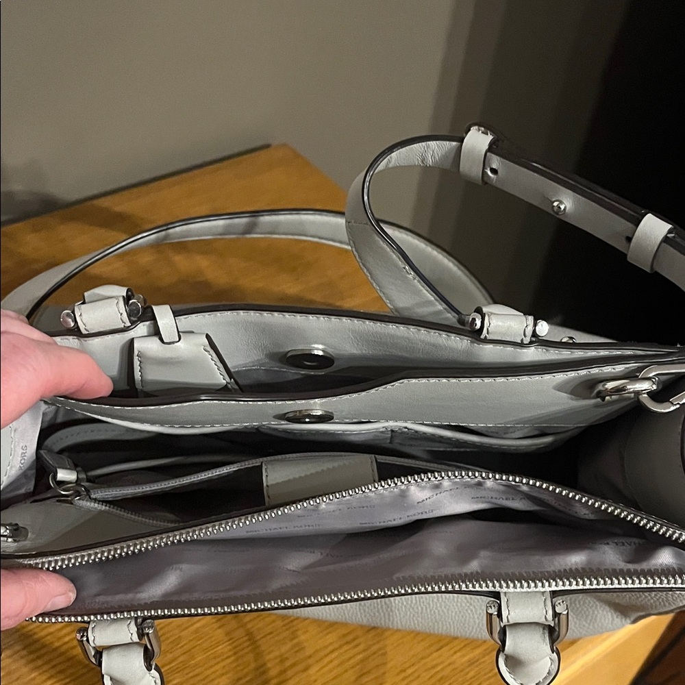 Michael Kors Two-Tone Gray Satchel - Picture 4 of 7